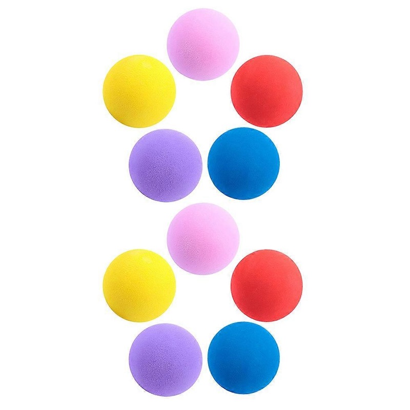 Wear-Resistant Practice Golf Balls Silent Basketball 6cm Diameter Assorted Color EVA Pet Owners 10Pcs
