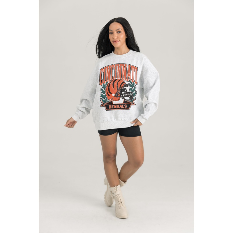 CINCINNATI BENGALS Heritage Fleece Crewneck Pullover