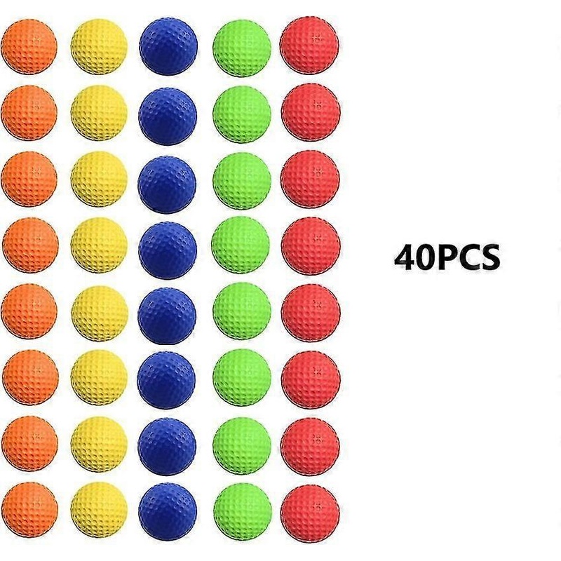 Foam Practice Golf Balls 40 Pack for Training Indoor Outdoor, Soft Limited Flight Swing Balls with Realistic Feel