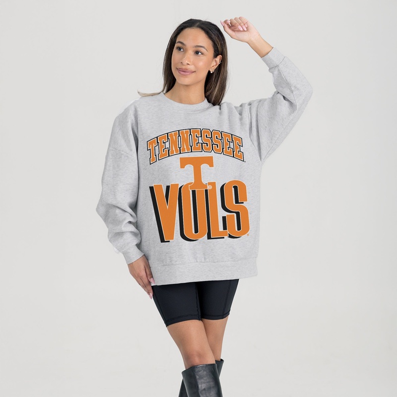 TENNESSEE VOLUNTEERS FIERCE FOCUS PREMIUM FLEECE DROP SHOULDER CREWNECK PULLOVER