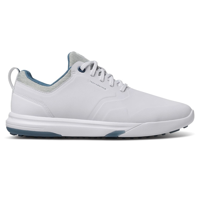 Travis Mathew The Daily Pro Hybrid Plus Spikeless Golf Shoes – White/Blue