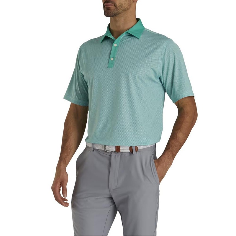 FootJoy Mini Check Lisle Golf Polo – Previous Season Style