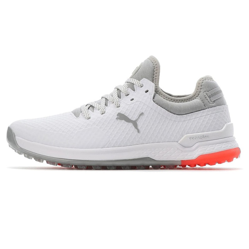 Puma PROADAPT Alphacat Spikeless Wide Golf Shoes – Puma White/High Rise