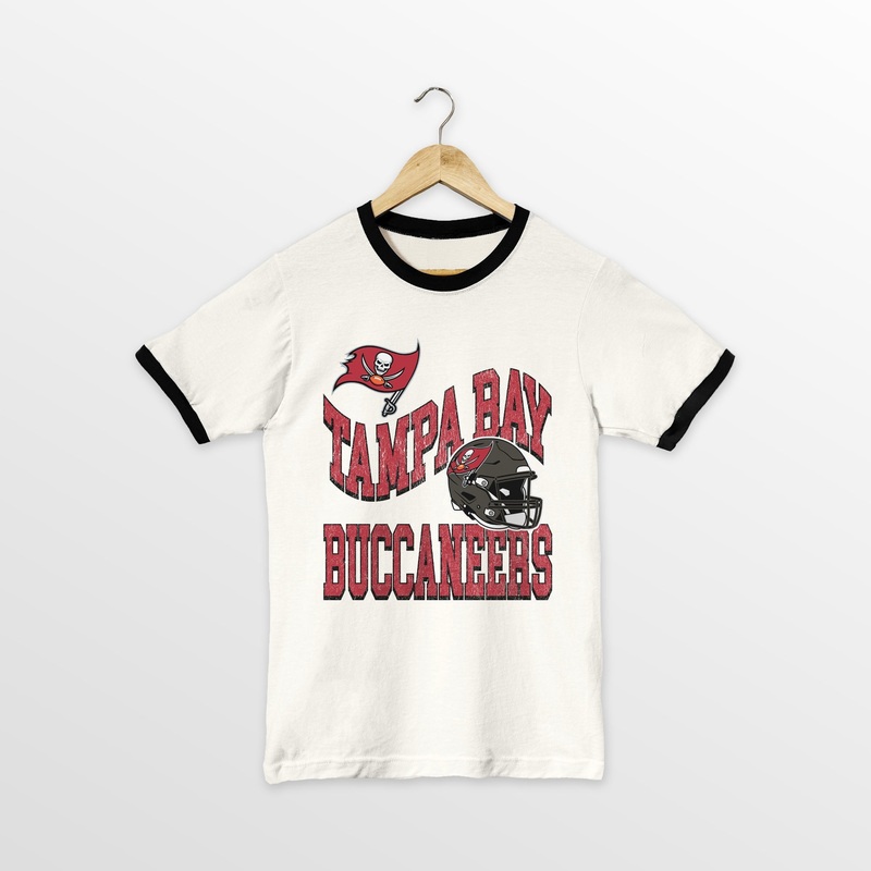 TAMPA BAY BUCCANEERS HARD EARNED VINTAGE RINGER TEE
