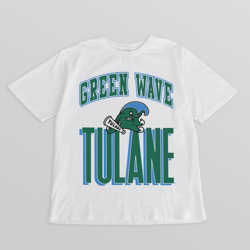 TULANE GREEN WAVE FIERCE FOCUS WASHED RELAXED FIT TEE