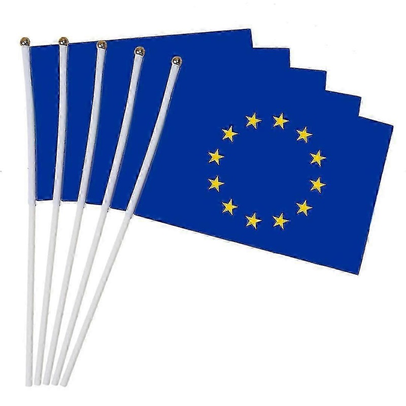 5pcs Stick Flag 14*21cm Hand Held Mini Flag With White Pole – Vivid Color And Fade Resistant Hand Held Stick Flags