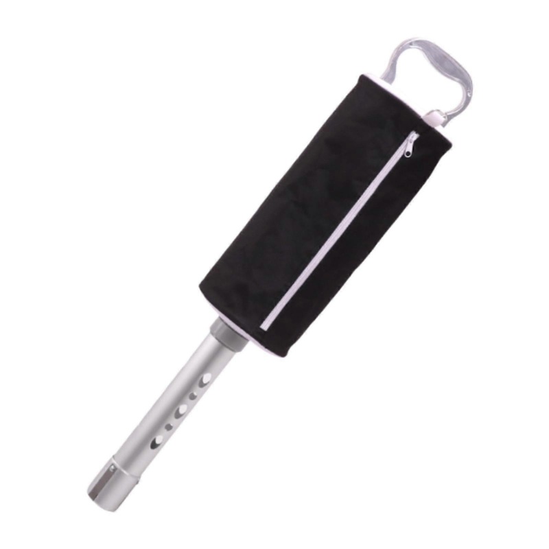Golf Ball Retriever Tube with Pocket Storage Golfer Gift Golf Ball Collector Red