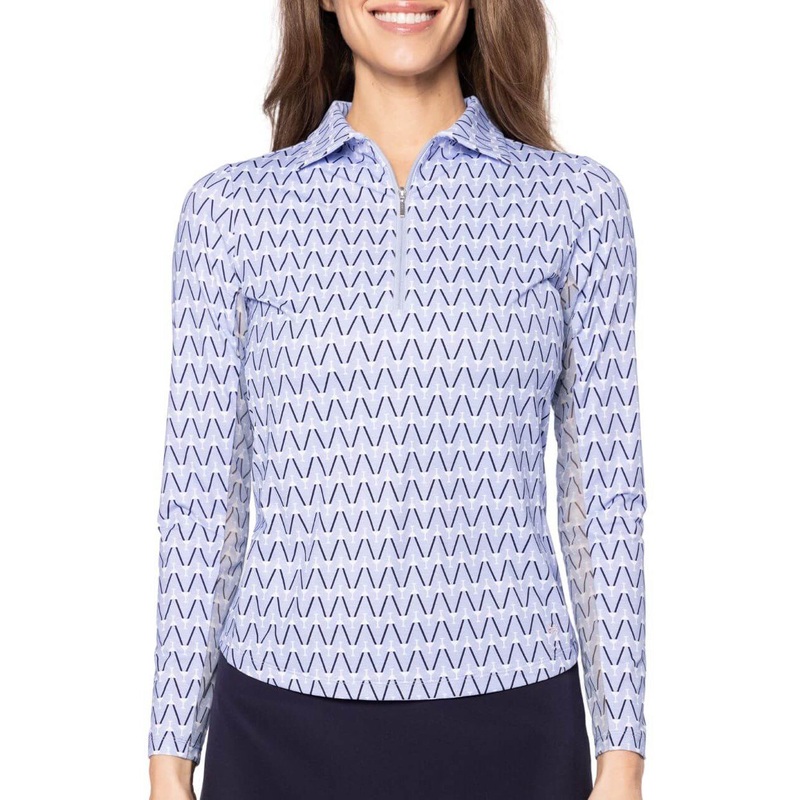 Golftini Women’s Cool Girl Long Sleeve Golf Polo Shirt – Nauti & Nice