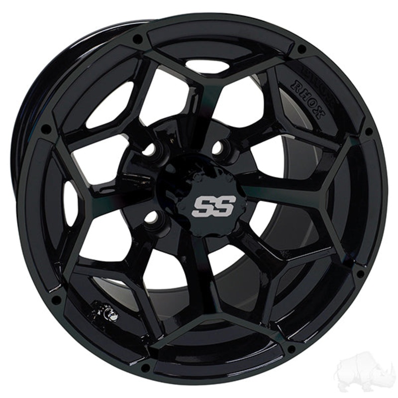 RHOX RX382, Gloss Black, 12×7 ET-25