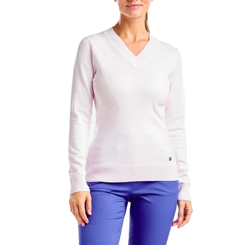 Nivo Women’s Nicole V-Neck Sweater – Pink Sugar