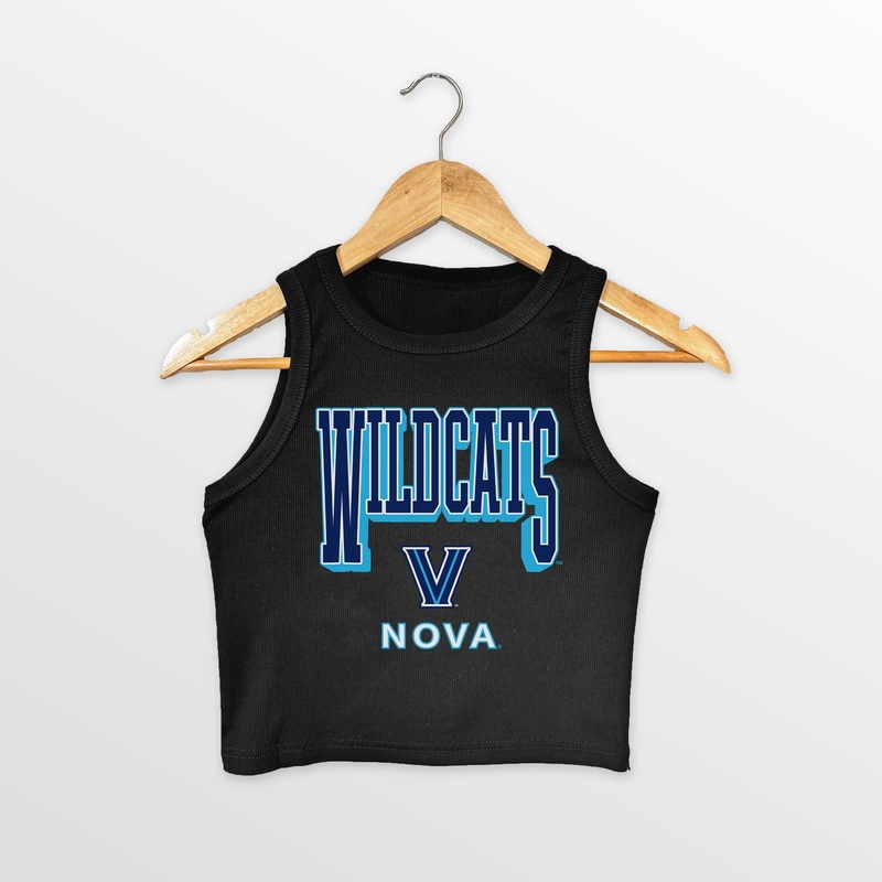 VILLANOVA WILDCATS PURE VICTORY ESSENTIAL RIBBED CROP TANK