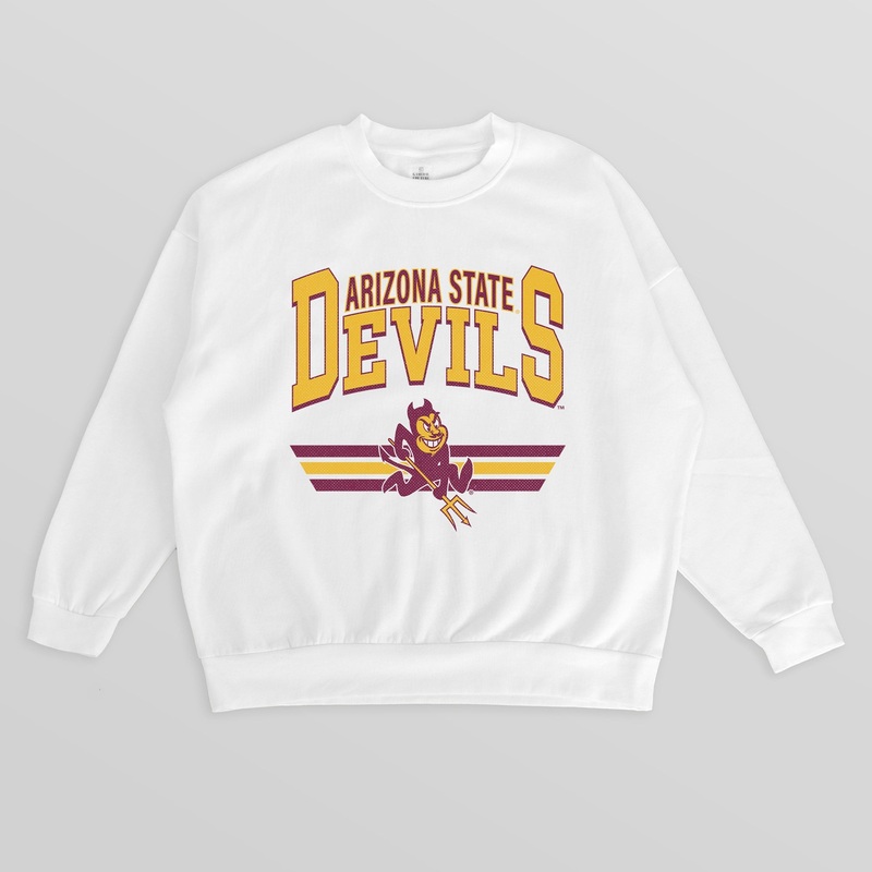 ARIZONA STATE SUN DEVILS SWIFT STRIKE PREMIUM FLEECE DROP SHOULDER CREWNECK PULLOVER