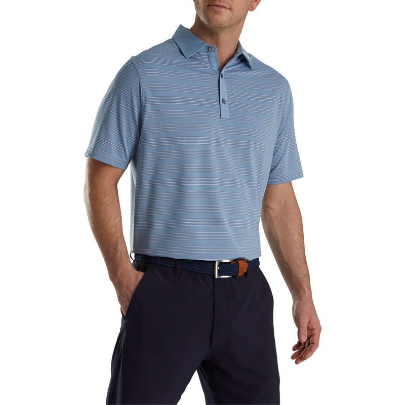 FootJoy Trio Stripe Lisle Self Collar Polo – FJ Logo