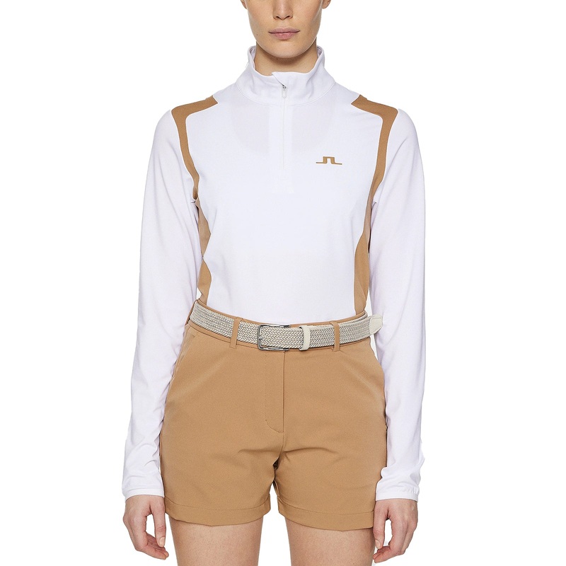 J.Lindeberg Women’s Mae Quarter Zip Golf Mid-Layer – White