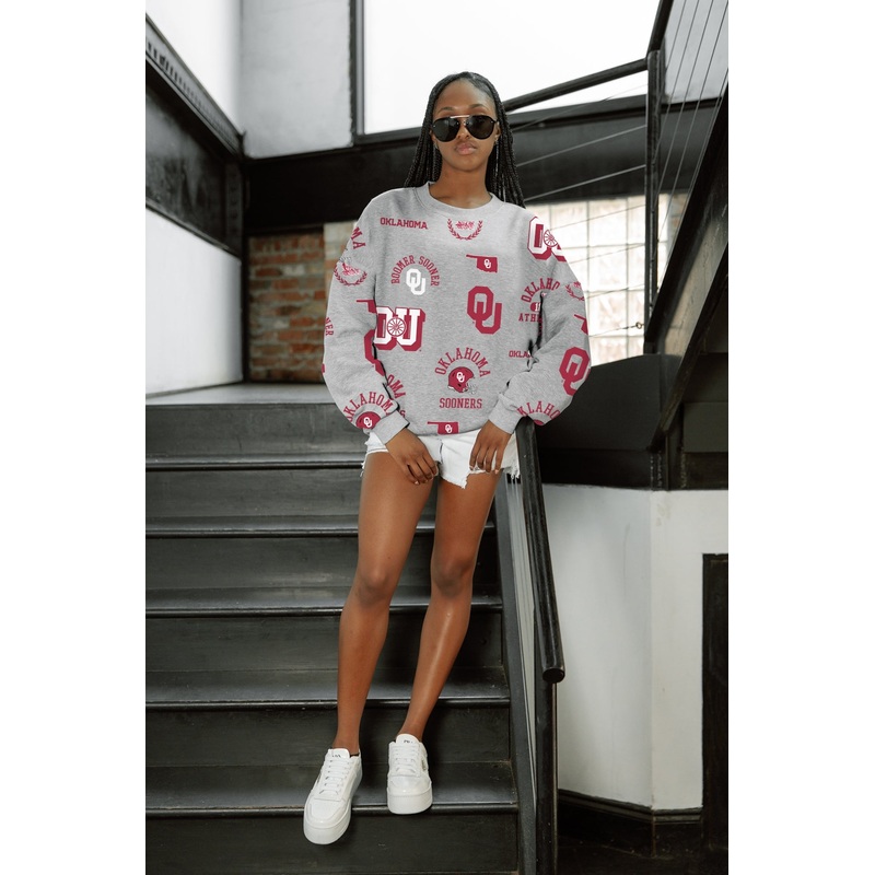 OKLAHOMA SOONERS ALWAYS ON REPEAT PREMIUM FLEECE CREW SWEATSHIRT