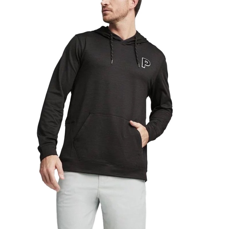 Puma Cloudspun Patch Golf Hoodie – Puma Black Heather