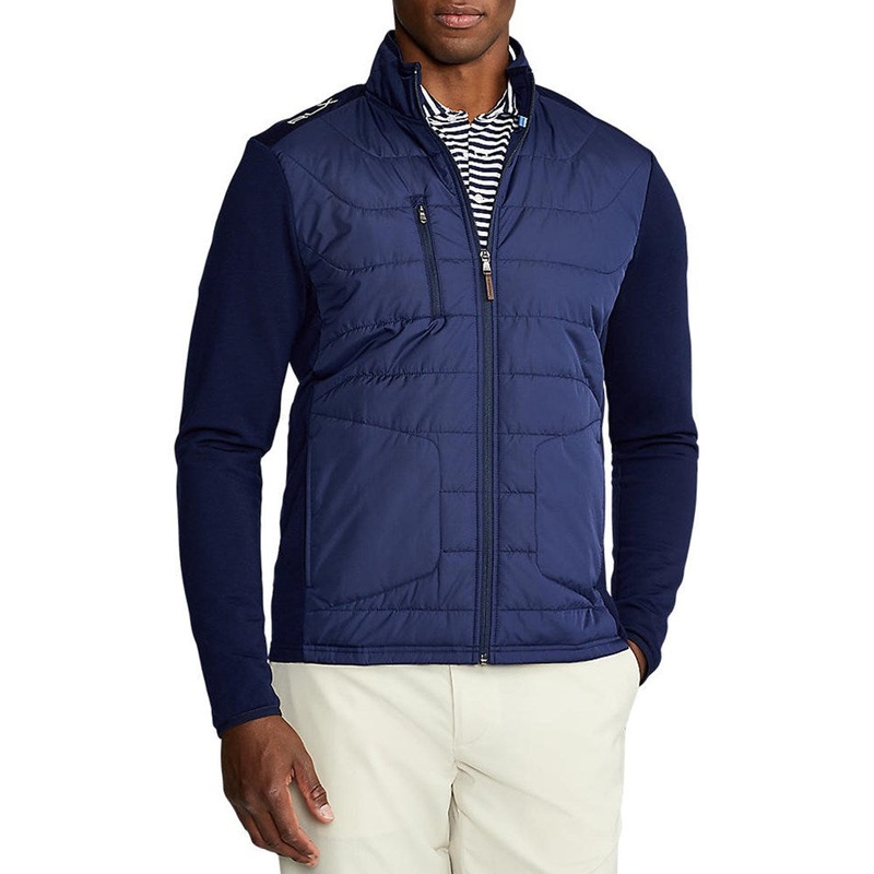 RLX Ralph Lauren Cool Wool Full Zip Golf Jacket – French Navy