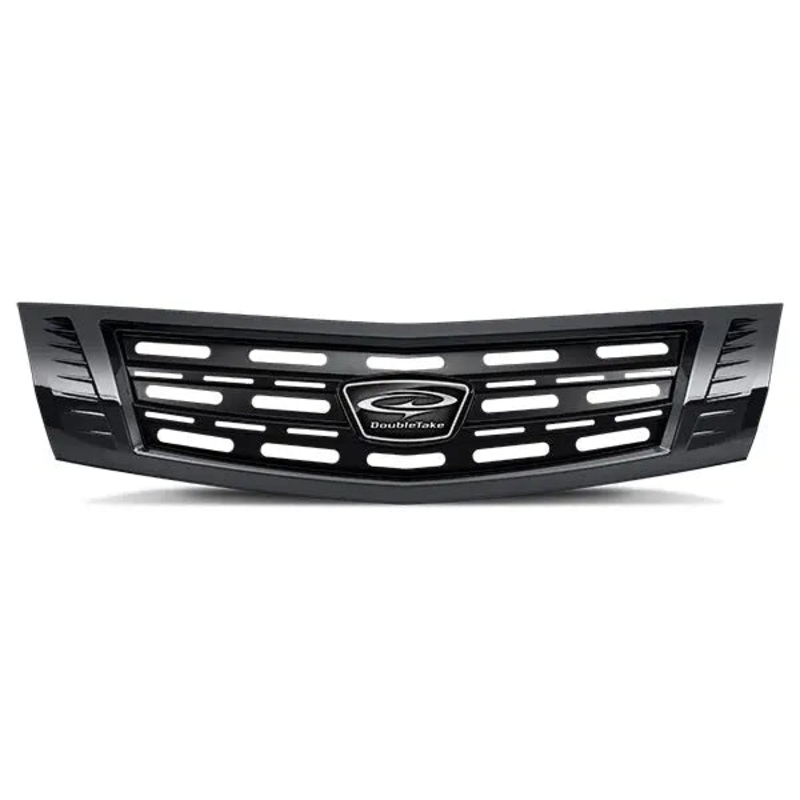 DoubleTake Grille, Phoenix, Slotted, Black, E-Z-Go RXV 08+, Yamaha Drive2