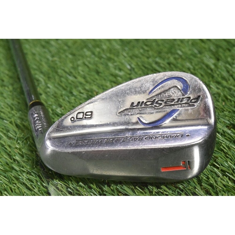 PURE SPIN DW GOLF DIAMOND FACE 60 LOB WEDGE TRUE TEMPER WEDGE FLEX STEEL SHAFT