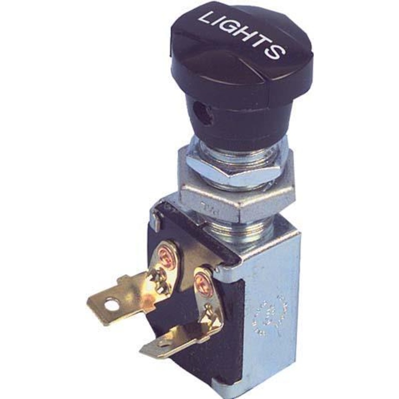 Push-Pull Light Switch With Two Male Spade Terminals PN# 2452