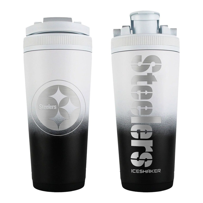 WinCraft NFL Pittsburgh Steelers Stainless Steel Ombre Ice Shaker – 26 oz