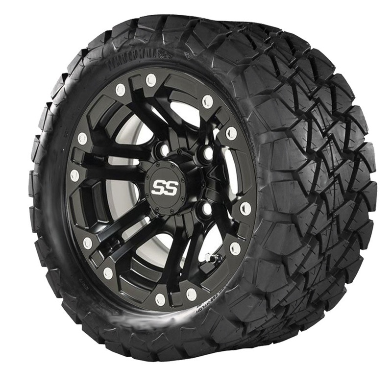 10 GTW Specter Matte Black Wheels with 22 Timberwolf Mud Tires  Set of 4 PN# A19-317