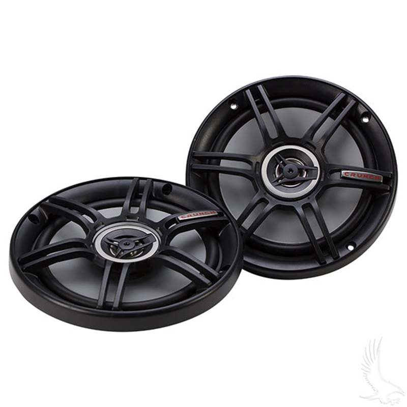 Crunch 6.5 300W Max Coaxial Speakers, SET OF 2