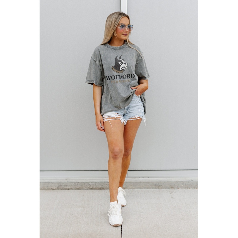 WOFFORD COLLEGE TERRIERS Solid Defense Oversized Crewneck Tee