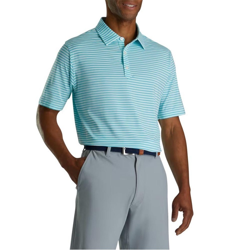 FootJoy Even Stripe Lisle Self Collar Polo