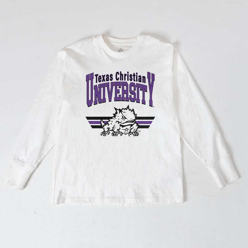 TCU HORNED FROGS SWIFT STRIKE ESSENTIAL RELAXED FIT LONG SLEEVE TEE