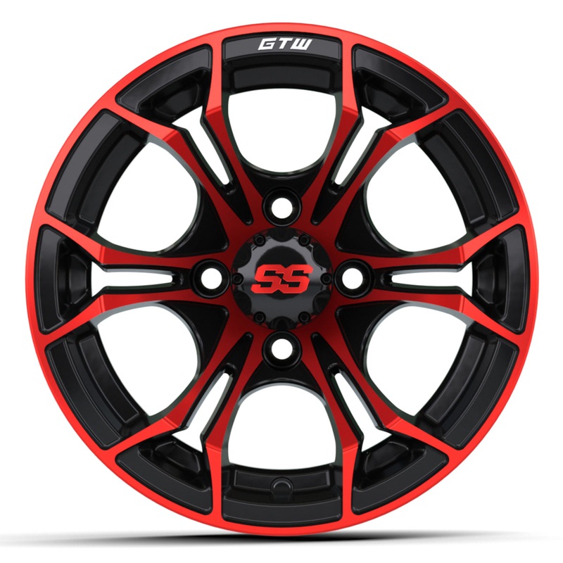12 GTW Spyder Black with Red Accents Wheel PN# 19-219