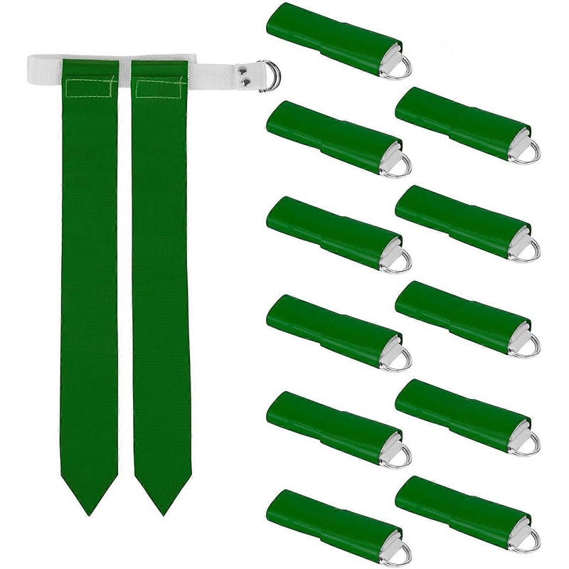 12-Pack Flag Football Team Set – 12 Belts with 24 Flags, Accessories compatible with Flag & Touch Games, Practices, & Training