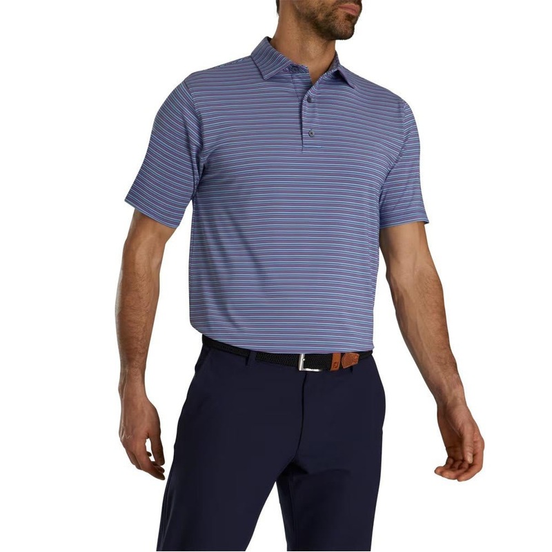 FootJoy Multi-Pinstripe Lisle Self Collar Polo