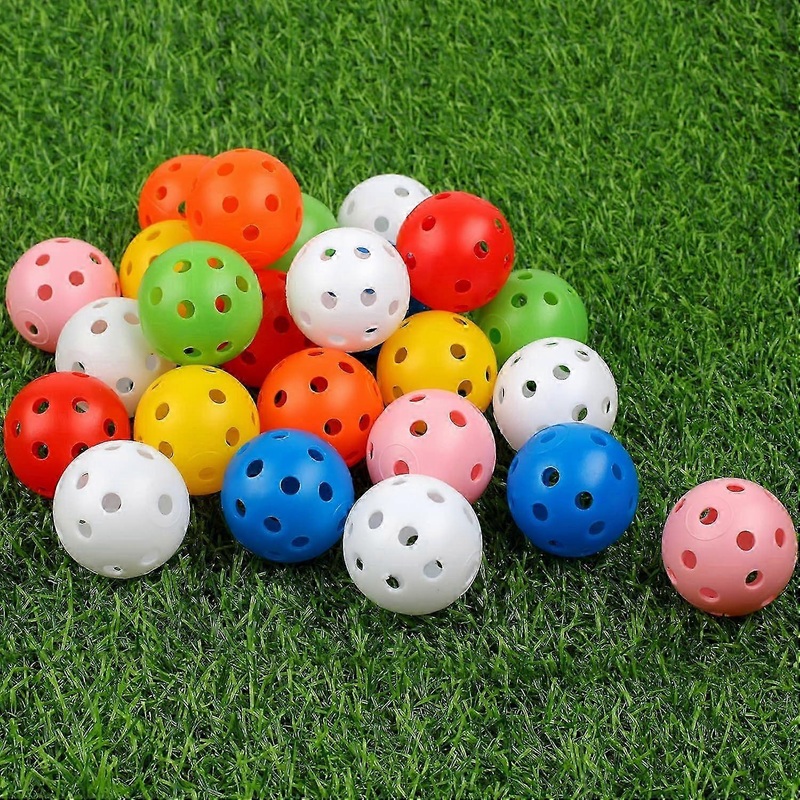 Practice Golf Balls 24 Pack, 42mm Plastic Golf Balls, Practice Golf Balls for Backyard, Training Golf Balls  (Multicolor) SZRH A-V
