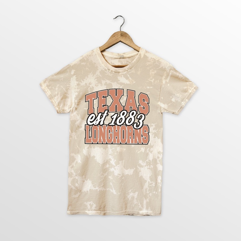 TEXAS LONGHORNS DEEP ROOTS BLEACH WASH TEE