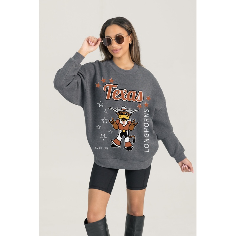 TEXAS LONGHORNS Ready To Rumble Fleece Crewneck Pullover
