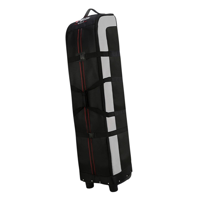 Golf Travel Bags with Wheel Universal Detachable Folding Waterproof Club Bag black argent