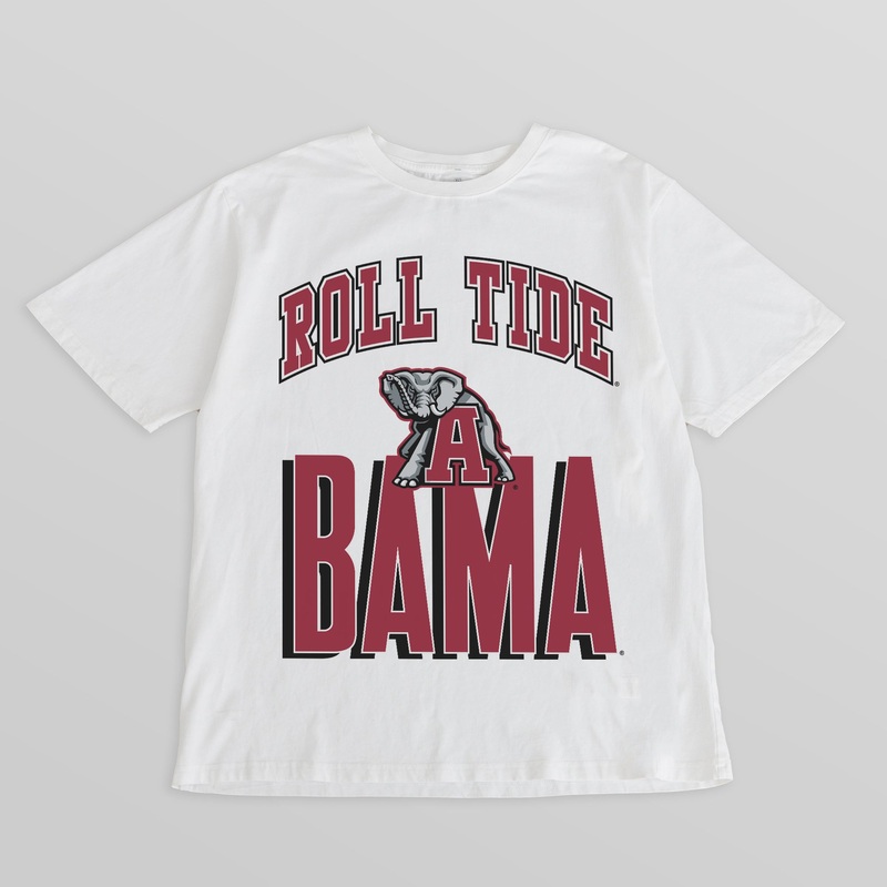 ALABAMA CRIMSON TIDE FIERCE FOCUS WASHED RELAXED FIT TEE