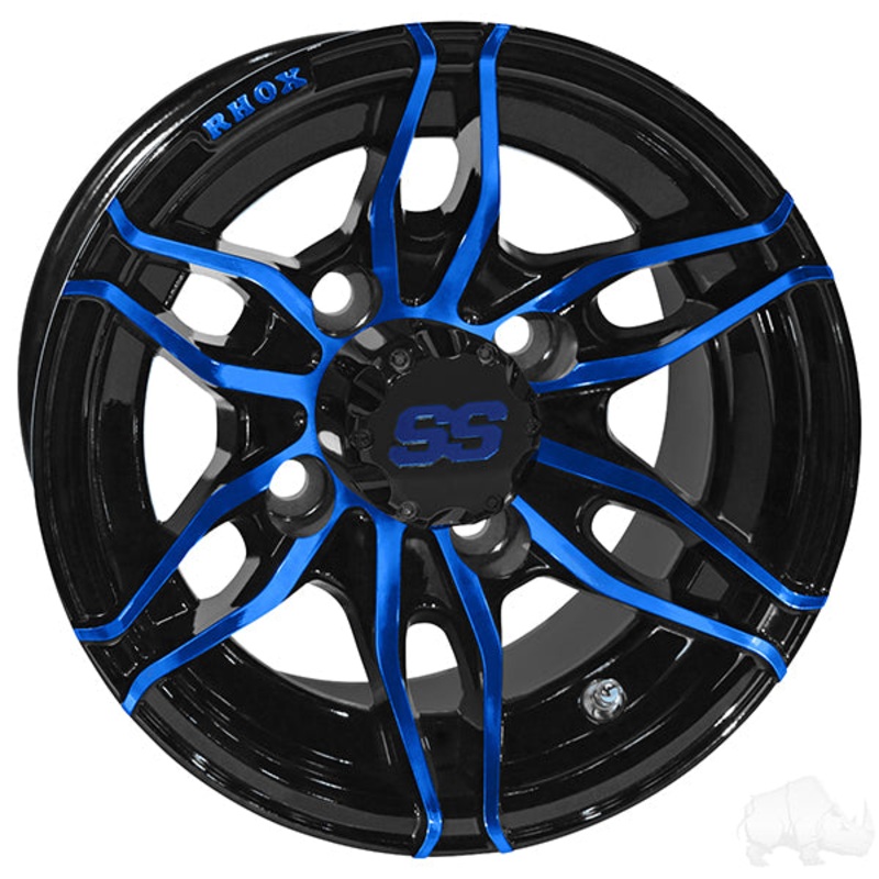 RHOX RX376. Gloss Black with Blue, 10×7 ET-25