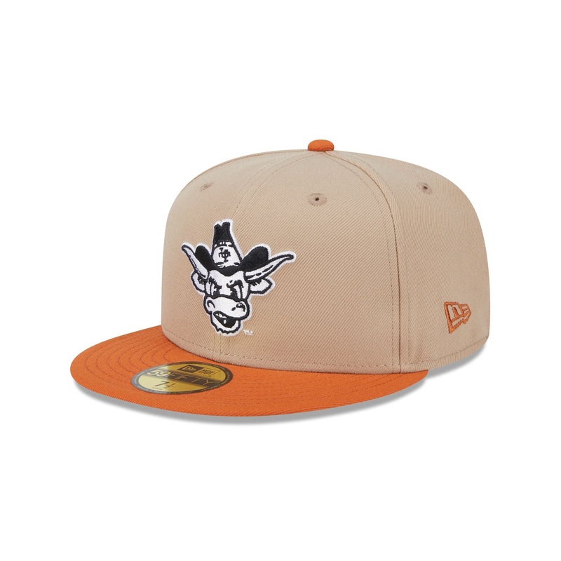 Texas Longhorns Camel College Vault 59FIFTY Fitted Hat