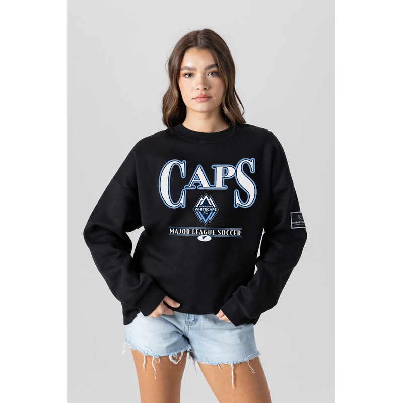VANCOUVER WHITECAPS FC Players Only Fleece Drop-Shoulder Crew