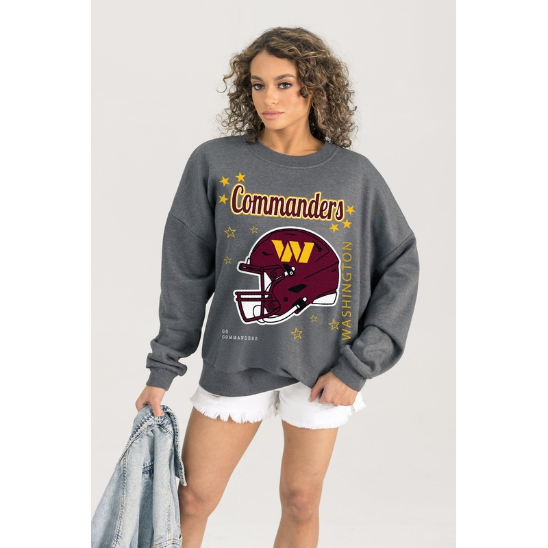 WASHINGTON COMMANDERS Ready To Rumble Fleece Crewneck Pullover