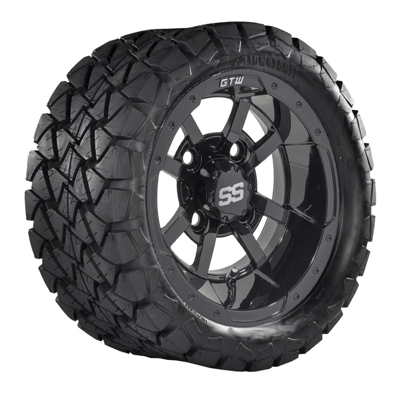 10 GTW Storm Trooper Black Wheels with 22 Timberwolf Mud Tires – Set of 4 PN# A19-327