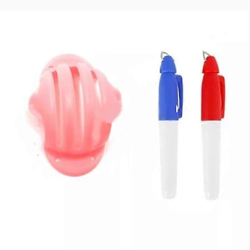 Golf Ball Triple Track 3 Line Marker Stencil Erc Soft + 2 Pen High Triple Tracks  Pink