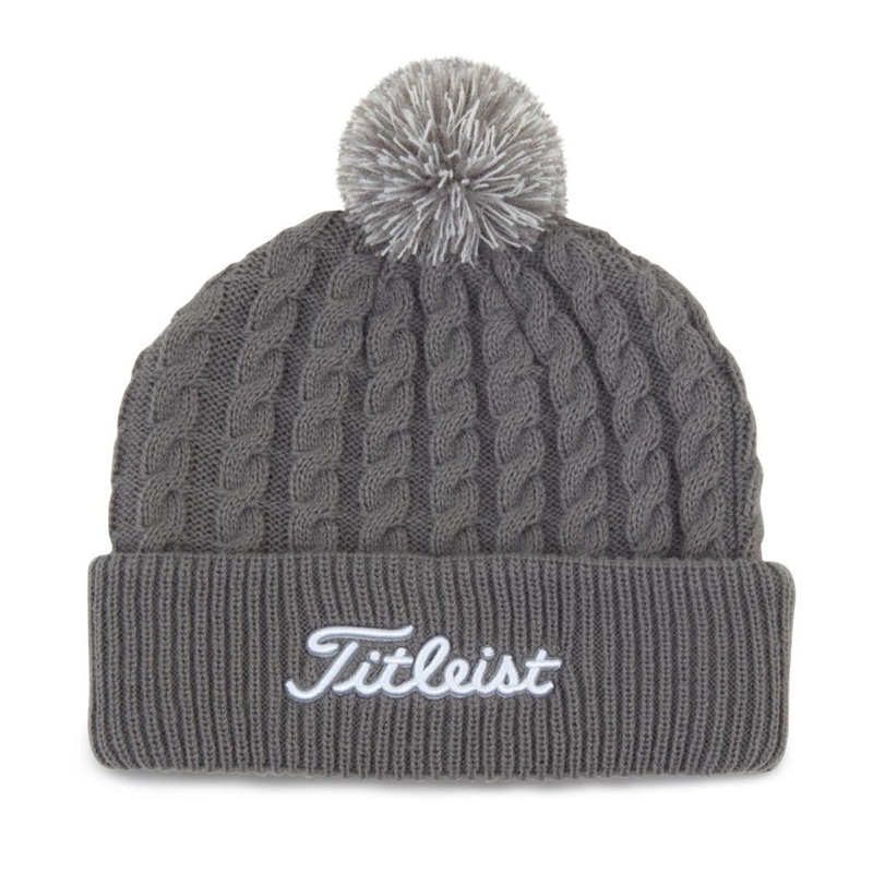 Titleist Cable Knit Pom Pom Golf Beanie