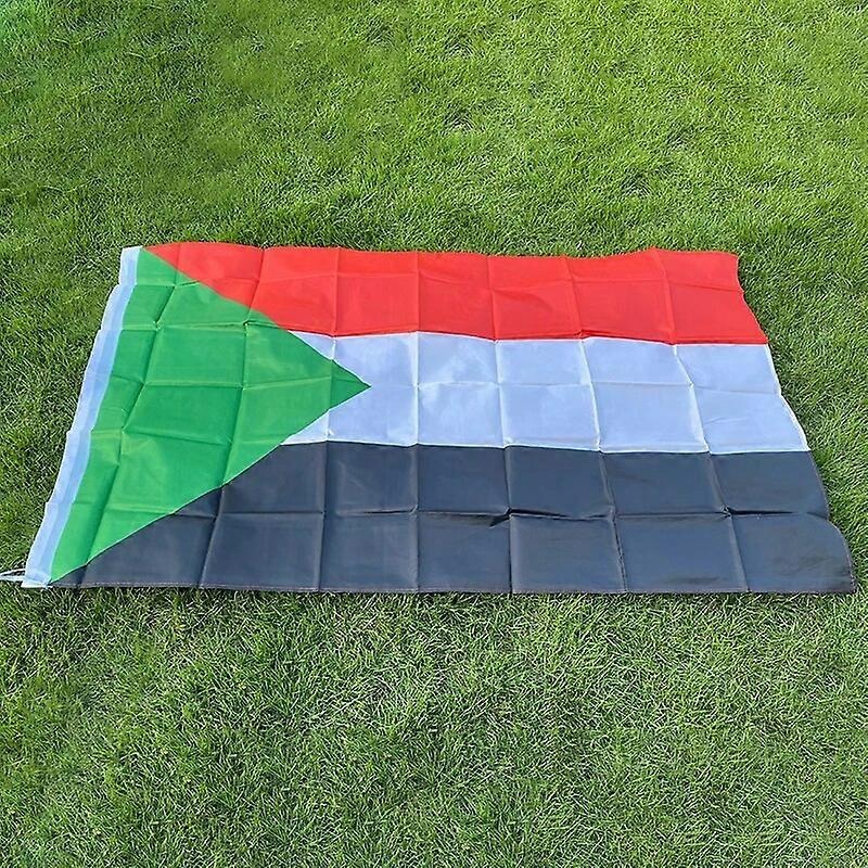 aerxemrbrae flag150x90cm  Sultan  Flag polyester double side printed Sudan National flag banner for decor