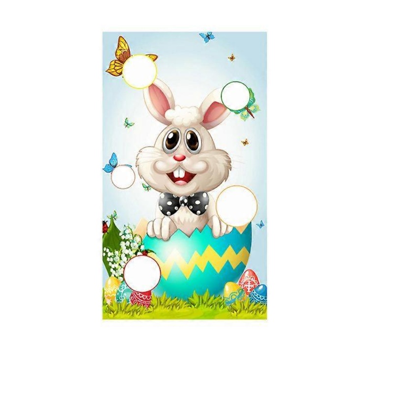 Easter Day Sandbag Flags Outdoor Children’s Entertainment Hanging Flags Holiday Hanging Flags Sandbag Throwing Game Flags Outdoor Decorations For Pati