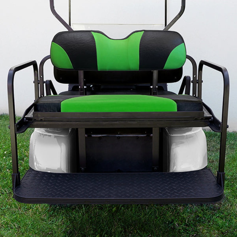 RHOX Rhino Aluminum Seat Kit, Sport Black/Green, E-Z-Go TXT 96+ PN# SEAT-415BG-S
