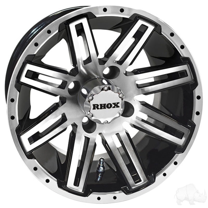 RHOX RX265, Machined Gloss Black, 12×7, ET-25