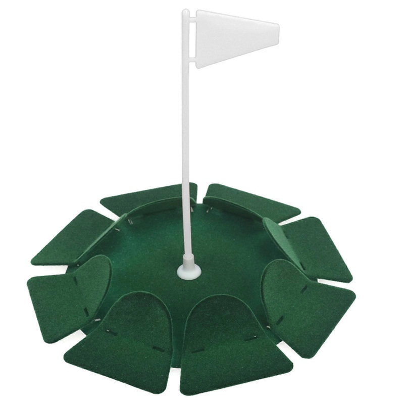 All-Direction Golfing Putting Cup with Magnetic Pennant Golfing Practice Hole Cup Surfaces Flocking for Indoor Outdoor  White
